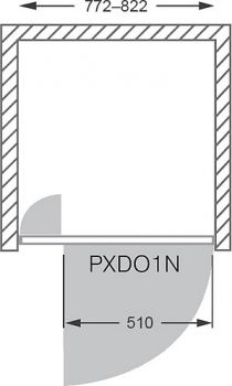 Душевая дверь в нишу Roltechnik Proxima Line PXDO1/800/Sat