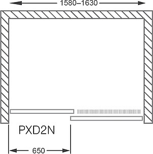 Душевая дверь в нишу Roltechnik Proxima Line PXD2N/1600