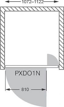 Душевая дверь в нишу Roltechnik Proxima Line PXDO1/1100