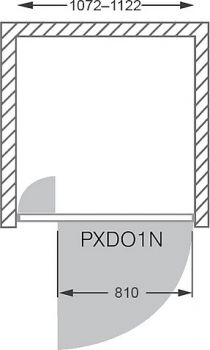 Душевая дверь в нишу Roltechnik Proxima Line PXDO1/1100
