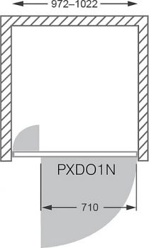Душевая дверь в нишу Roltechnik Proxima Line PXDO1/1000