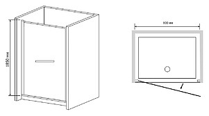 Душевая дверь в нишу RGW Passage PA-03 800х1850 стекло чистое
