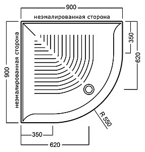 Поддон для душа Hatria Drop Y0GF 90x90