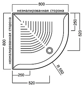 Поддон для душа Hatria Drop Y0GE 80x80