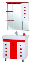 Мебель для ванной Bellezza Натали 80 белая с красным