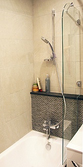 Шторка на ванну GuteWetter Lux Pearl GV-001A правая 50 см стекло бесцветное, фурнитура хром