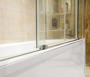 Шторка на ванну GuteWetter Slide Part GV-865 левая 180x90 см стекло бесцветное, профиль хром