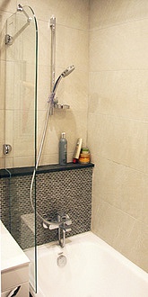 Шторка на ванну GuteWetter Lux Pearl GV-001A левая 80 см стекло бесцветное, фурнитура хром