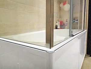 Шторка на ванну GuteWetter Slide Part GV-865 правая 180x80 см стекло бесцветное, профиль хром