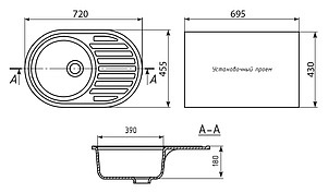 Мойка кухонная Mixline ML-GM16 белый