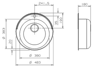 Мойка кухонная Reginox R18 380 LUX OKG сталь