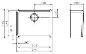 Мойка кухонная Reginox Ohio 50x40 Medium LUX OKG L сталь