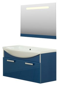 Мебель для ванной Gemelli Glass One Estra 90 подвесная colorglass, с ящиком