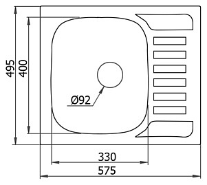 Мойка кухонная Portu PG-5801 темно-бежевая