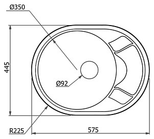 Мойка кухонная Portu PG-5802 серая