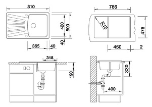 Мойка кухонная Blanco Nova 5 S шампань