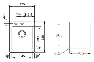 Мойка кухонная Franke Maris MRG 610-42 оникс