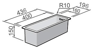 Дополнительная мойка Rodi Box Line 16 under сталь