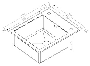 Мойка кухонная Zorg Inox Glass GL-6051-WHITE-BRONZE белое стекло