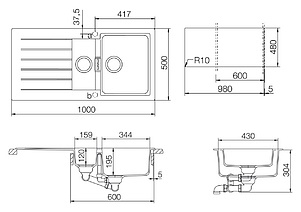 Мойка кухонная Schock Primus 60D (D-150) оникс