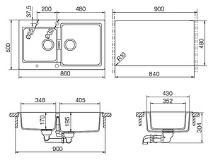 Мойка кухонная Schock Primus 90 (N-200) мокка