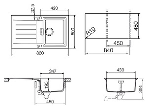 Мойка кухонная Schock Primus 45D (D-100) оникс