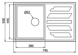 Мойка кухонная Portu PG-8002 бежевая