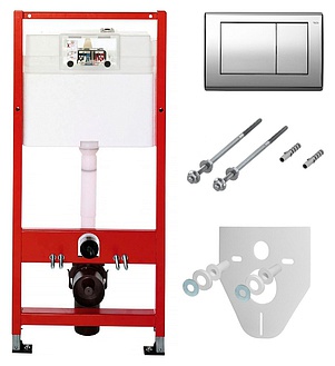 Система инсталляции для унитазов TECE Planus К 400 321 4 в 1 с кнопкой смыва