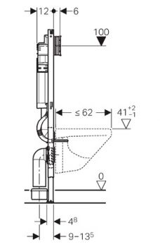 Система инсталляции для унитазов Geberit Duofix Sigma Plattenbau 111.362.00.5