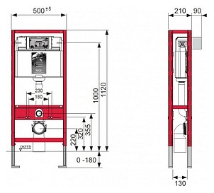 Система инсталляции для унитазов TECE TECEprofil 9 300 031