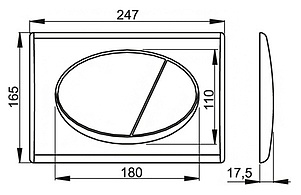 Кнопка смыва AlcaPlast ALCA M70 белая