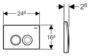 Кнопка смыва Geberit Delta 21 115.125.21.1 хром