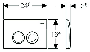 Кнопка смыва Geberit Delta 21 115.125.46.1 хром матовый