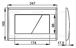 Кнопка смыва AlcaPlast ALCA M171 хром глянцевый
