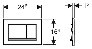 Кнопка смыва Geberit Sigma 30 115.883.KN.1 хром матовый / хром