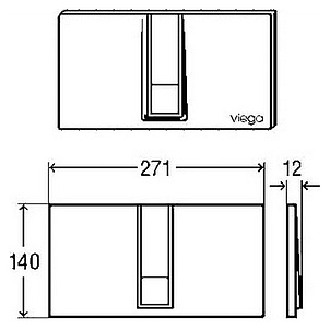 Кнопка смыва Viega Visign for Style 14 654696 хром