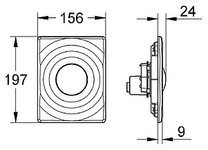 Кнопка смыва Grohe Surf 38574000 хром