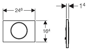 Кнопка смыва Geberit Sigma 10 115.758.KJ.5 белый / хром