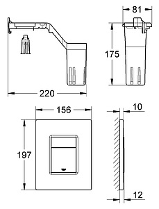 Кнопка смыва Grohe Skate Cosmopolitan Set Fresh 38805000