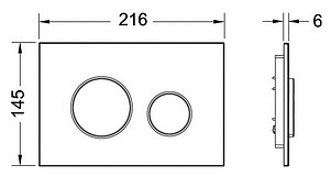 Кнопка смыва TECE Loop 9240627 белая, кнопка хром