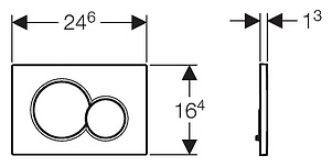 Кнопка смыва Geberit Sigma 01 115.770.KA.5 хром / матовый хром