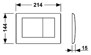 Кнопка смыва TECE Planus 9240321 хром