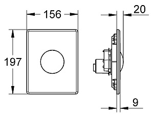 Кнопка смыва Grohe Skate 38672SD0 хром