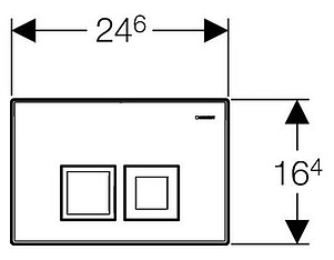 Кнопка смыва Geberit Delta 50 115.135.46.1 хром матовый