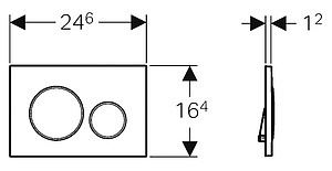 Кнопка смыва Geberit Sigma 20 115.882.KH.1 хром