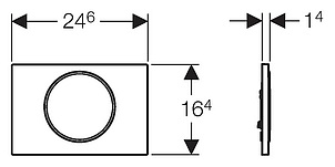 Кнопка смыва Geberit Sigma 10 115.758.SN.5 нержавеющая сталь