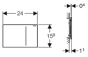 Кнопка смыва Geberit Sigma 70 115.625.FW.1