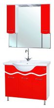 Мебель для ванной Bellezza Мари 105 белая/красная