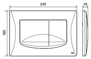 Кнопка смыва OLI River Dual 638501 белая