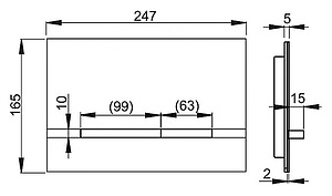 Кнопка смыва AlcaPlast Flat Stripe